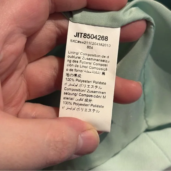 MOTF SHEIN STRUCTURED SINGLE BUTTON BLAZER Mint Green Size XS NWT - Picture 12 of 12